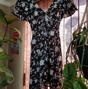 Sadie and Sage Floral Black Cocktail Dress